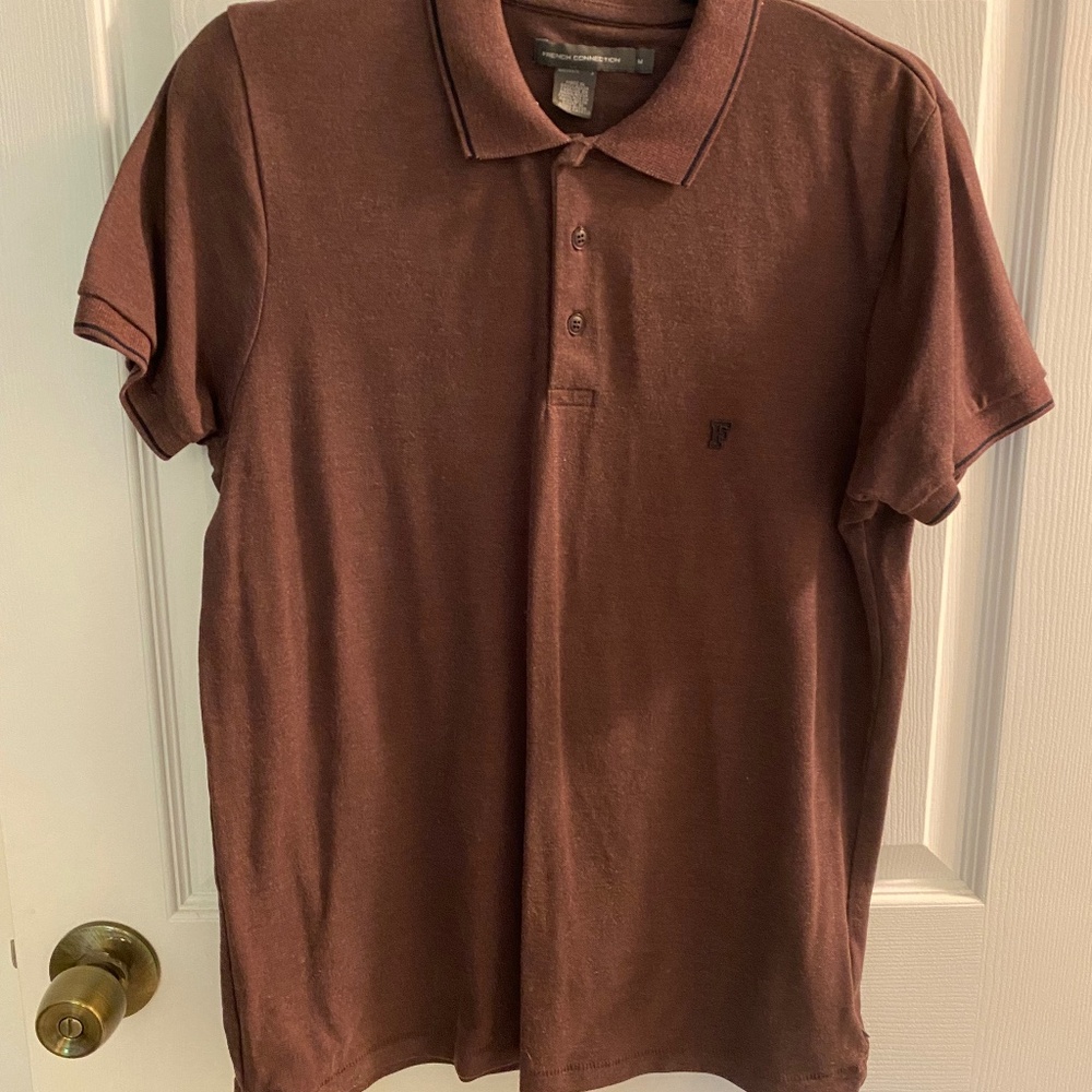 French Connection Men’s Polo, Size M, Maroon